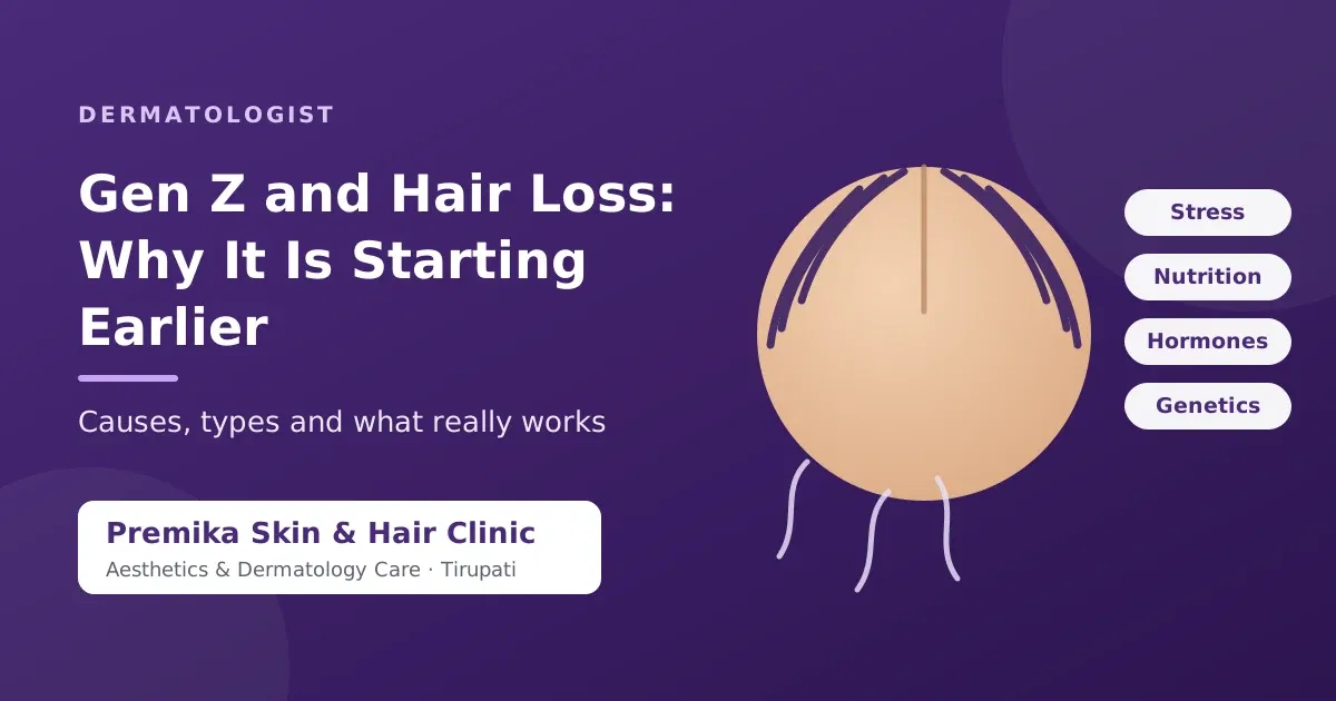 Gen Z and hair loss: causes of early hair thinning, stress, nutrition, hormones and genetics